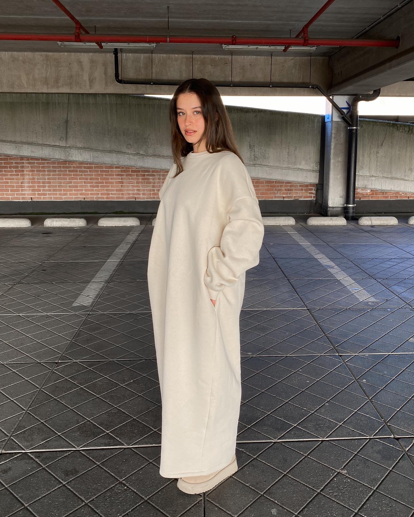 cmfe. jumper dress - oatmeal