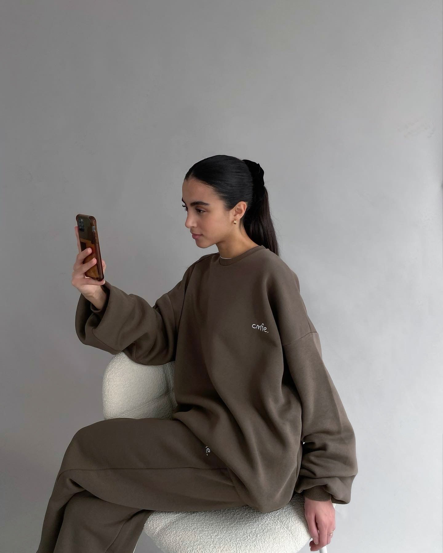 cmfe. sweatshirt - major brown