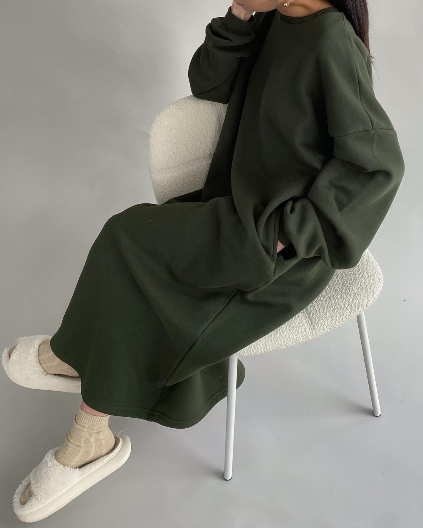 cmfe. jumper dress - khaki