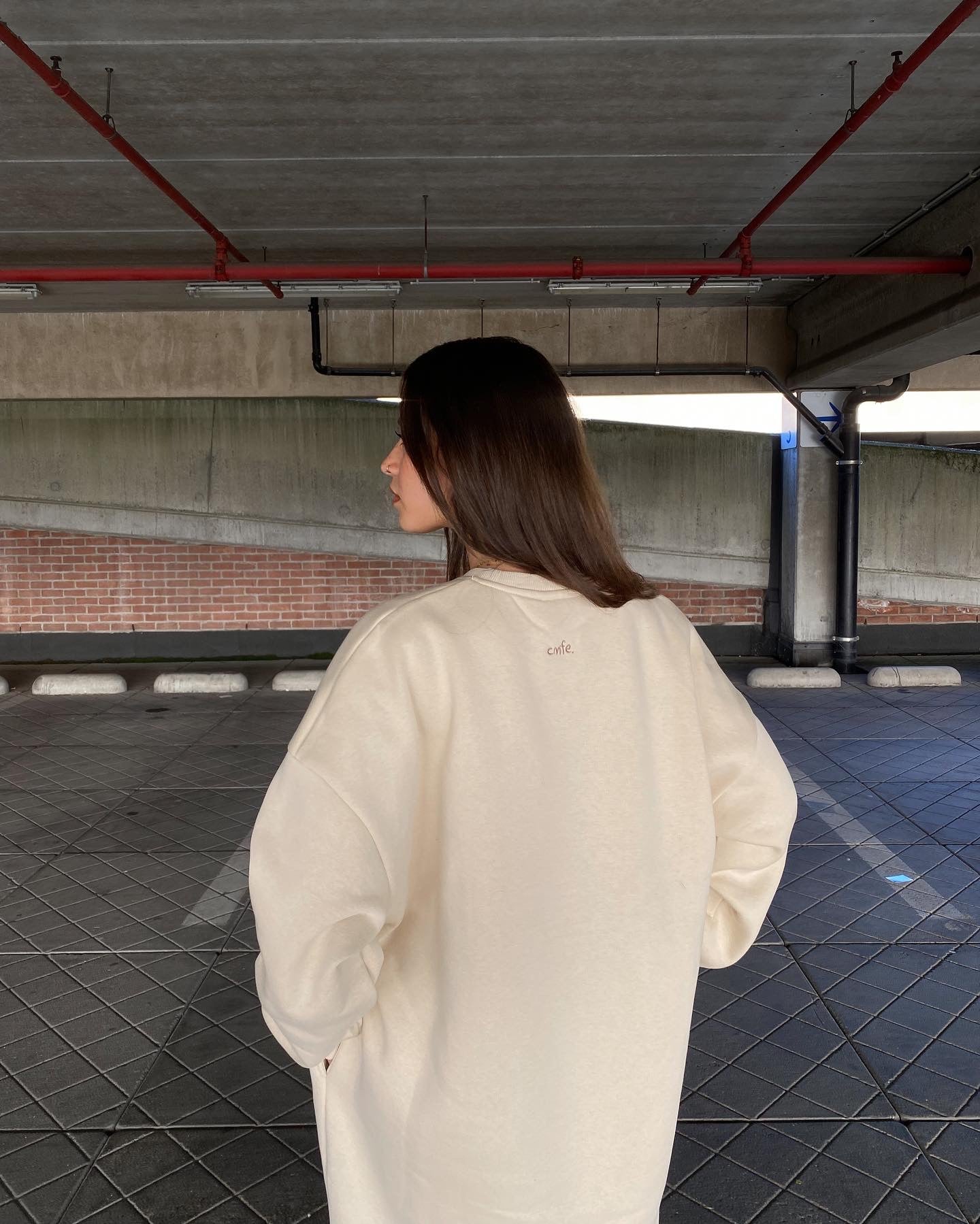 cmfe. jumper dress - oatmeal
