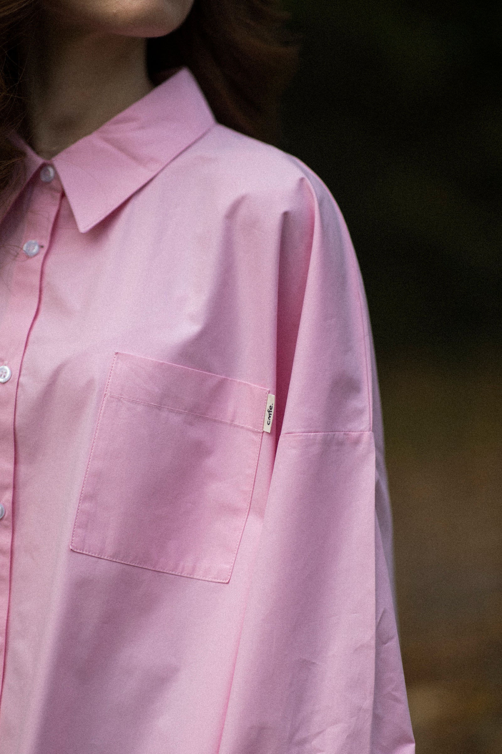 cmfe. oversized poplin shirt - blush – COMFEE