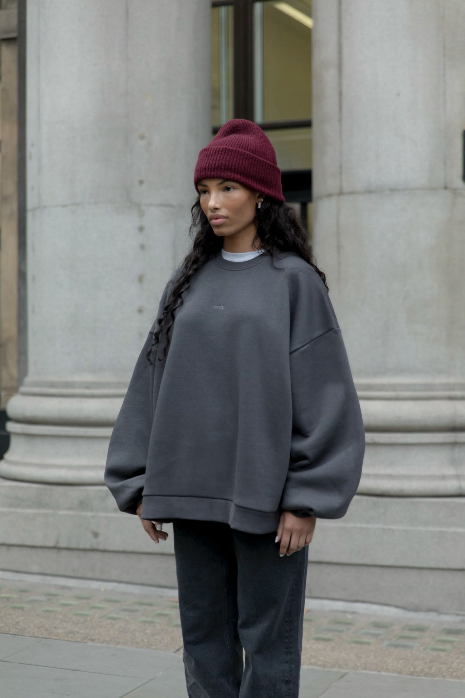 cmfe. sweatshirt - smoked grey