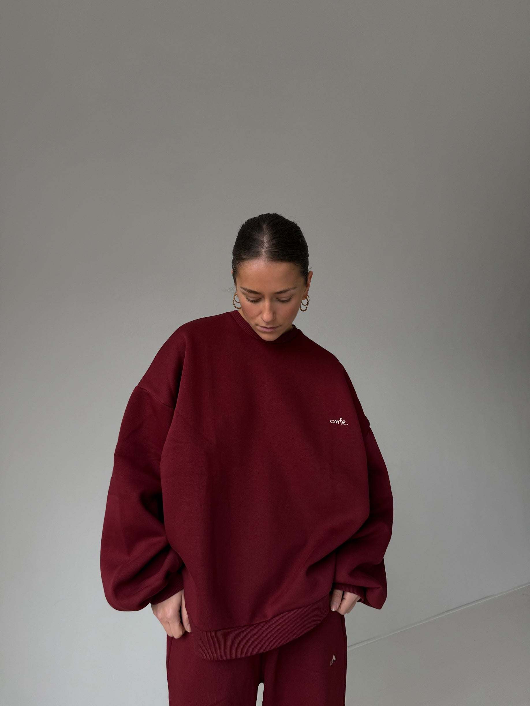 cmfe. sweatshirt - burgundy