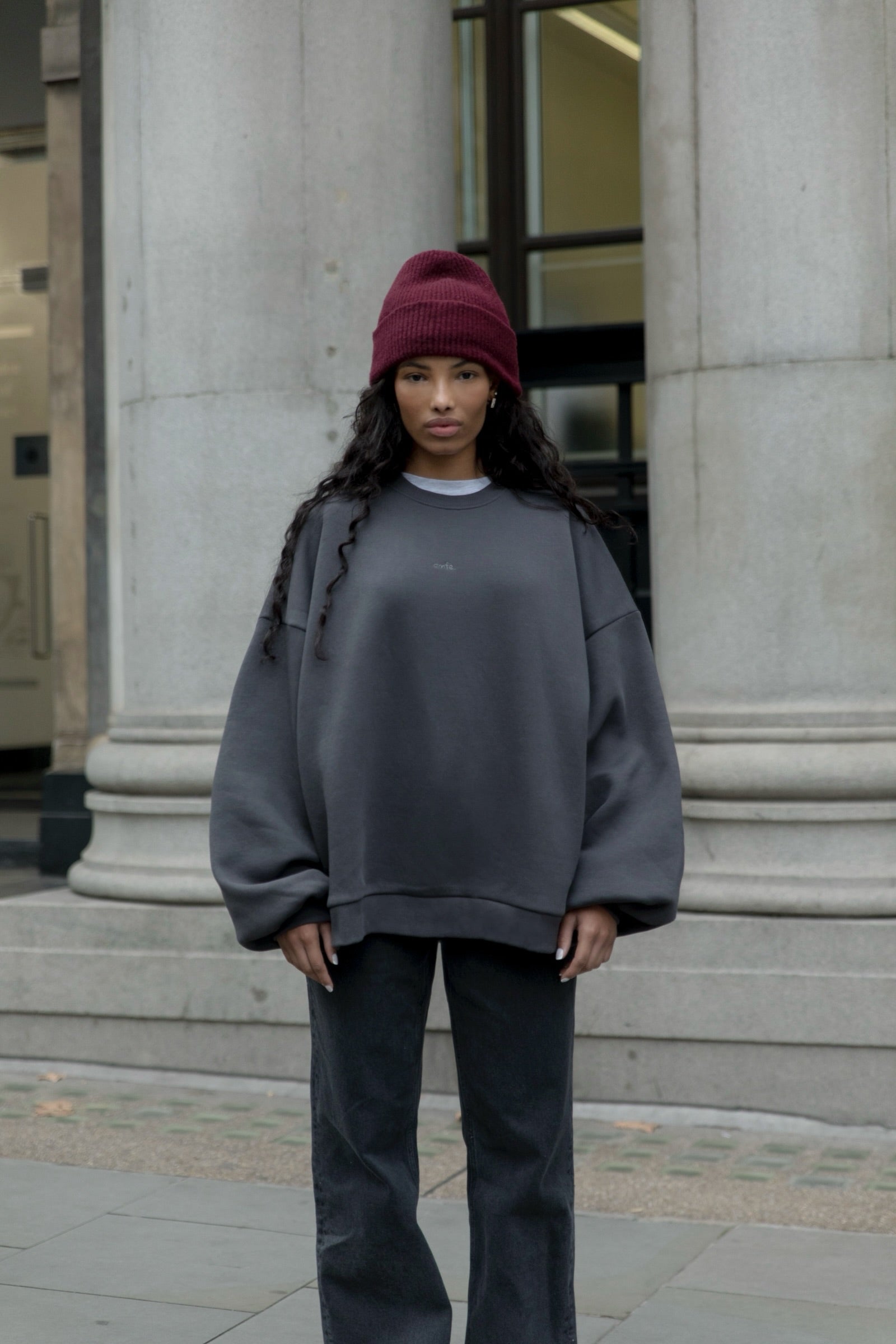 cmfe. sweatshirt - smoked grey