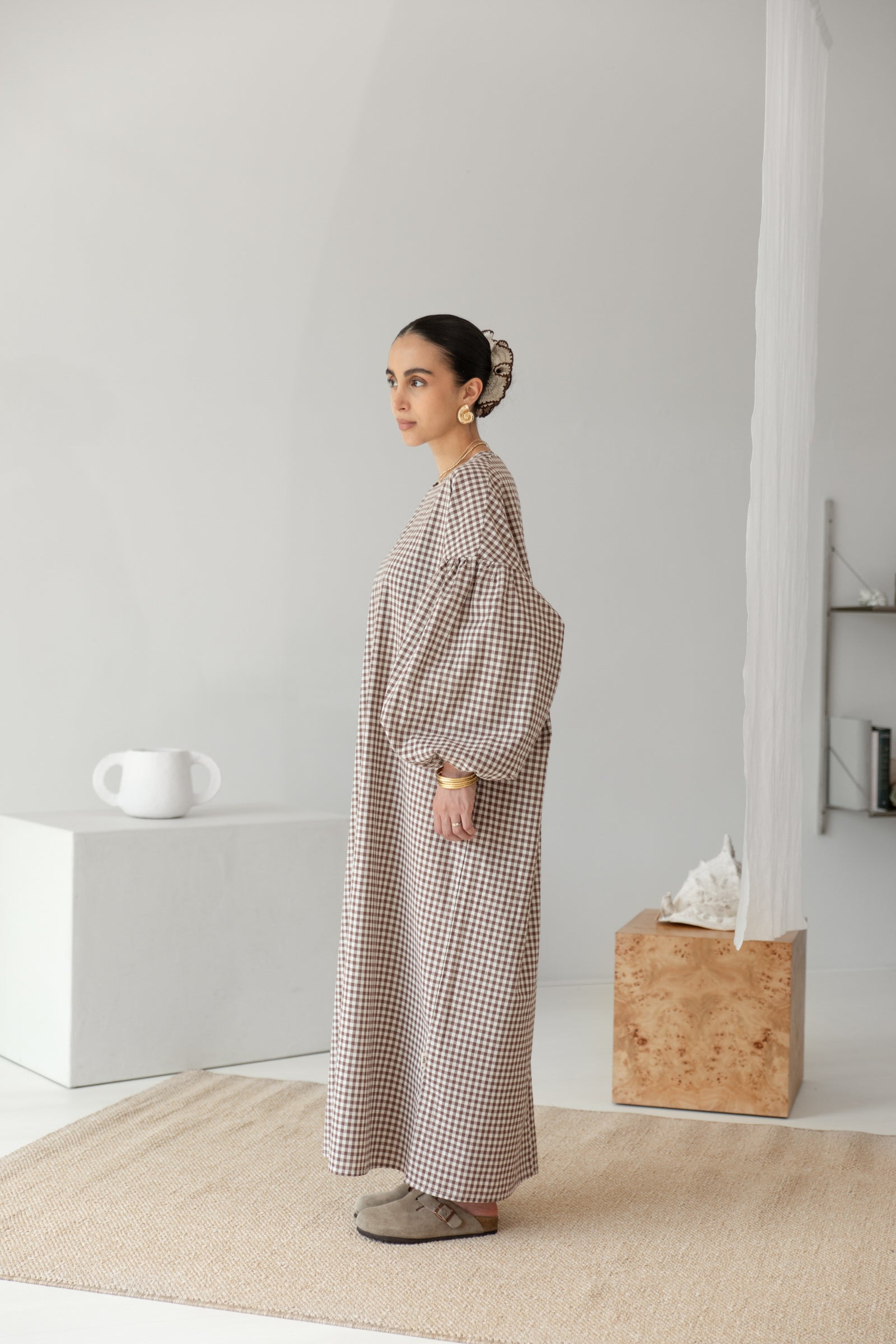 cmfe. oversized plaid dress