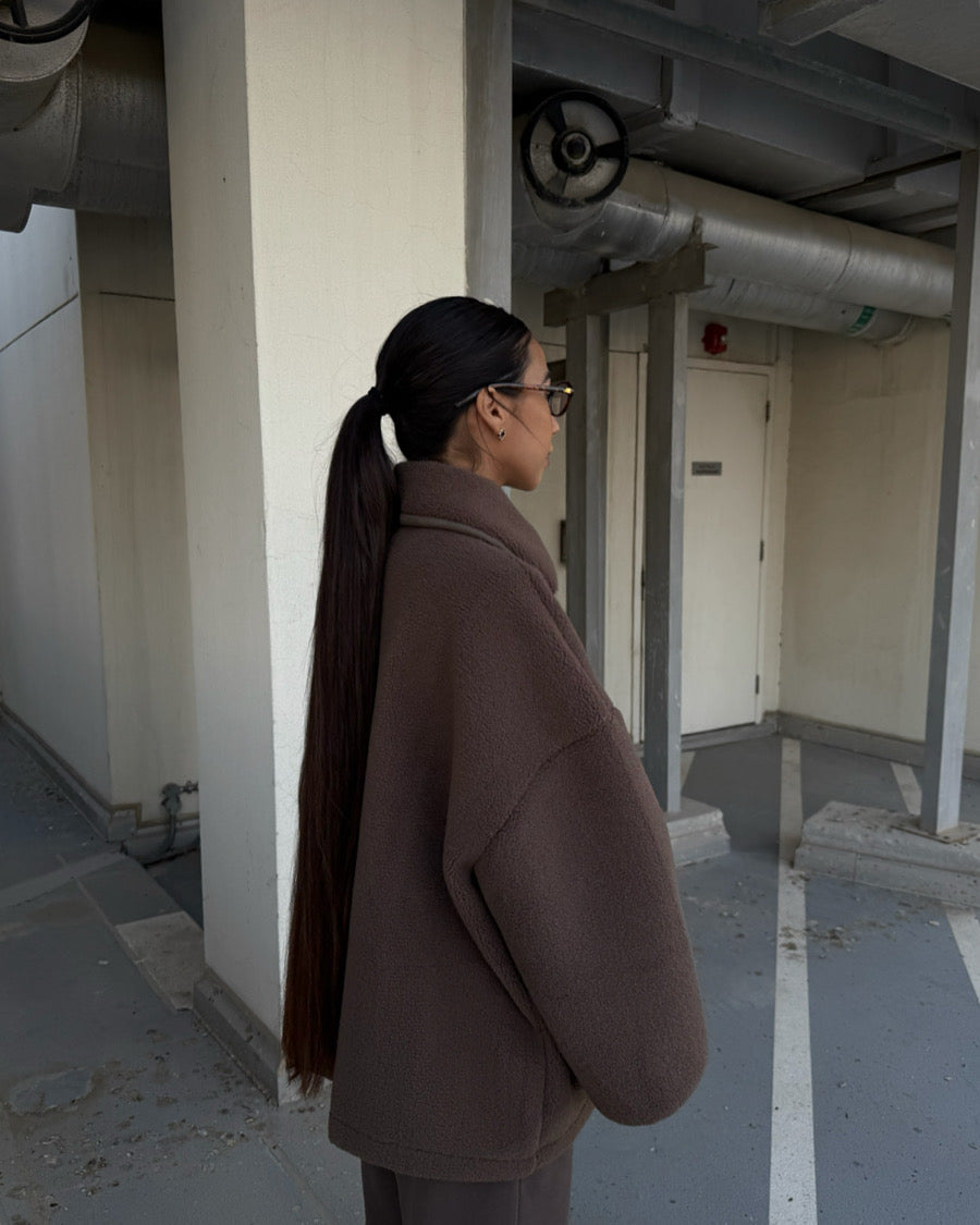 oversized teddy coat