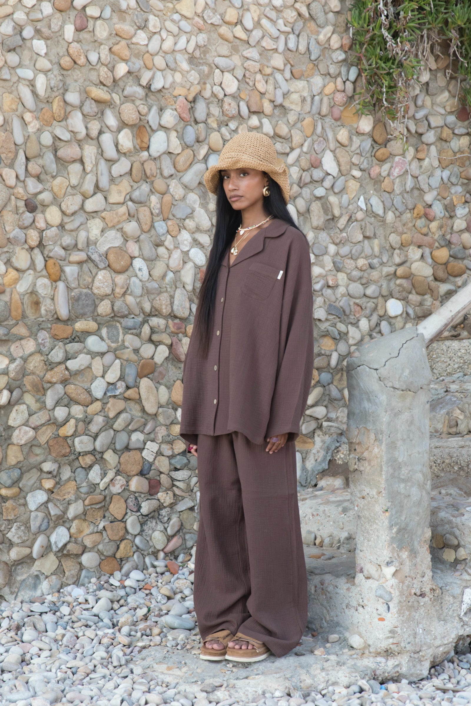 cmfe. muslin set - coffee