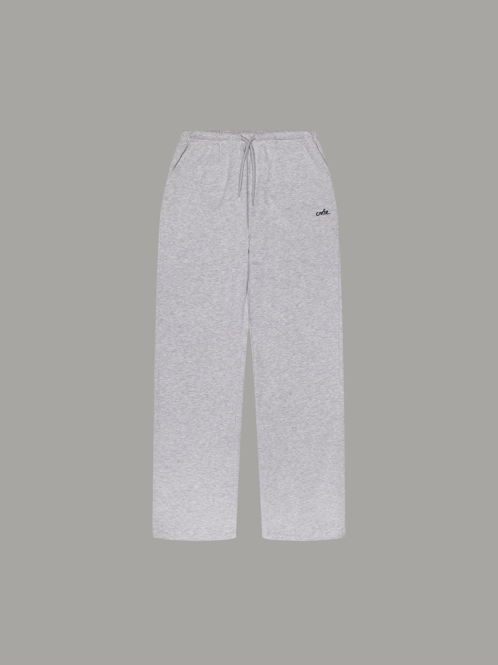 cmfe. straight leg joggers - light grey