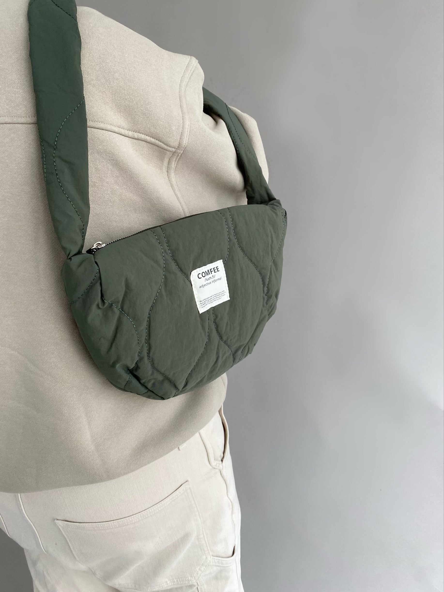 PILLOW crossbody bag - forest green