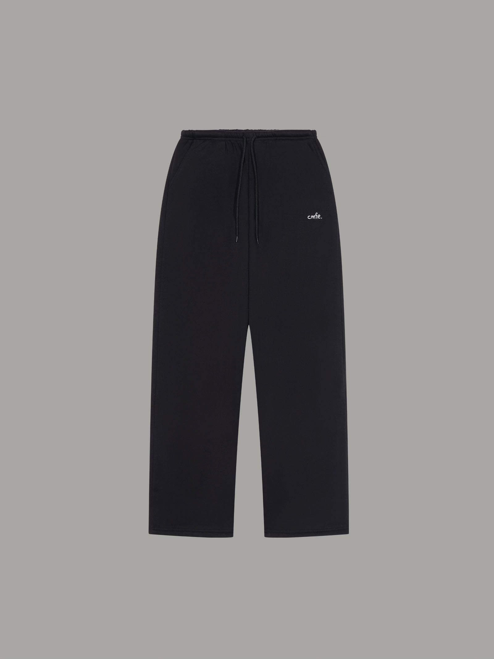 cmfe. straight leg joggers - black