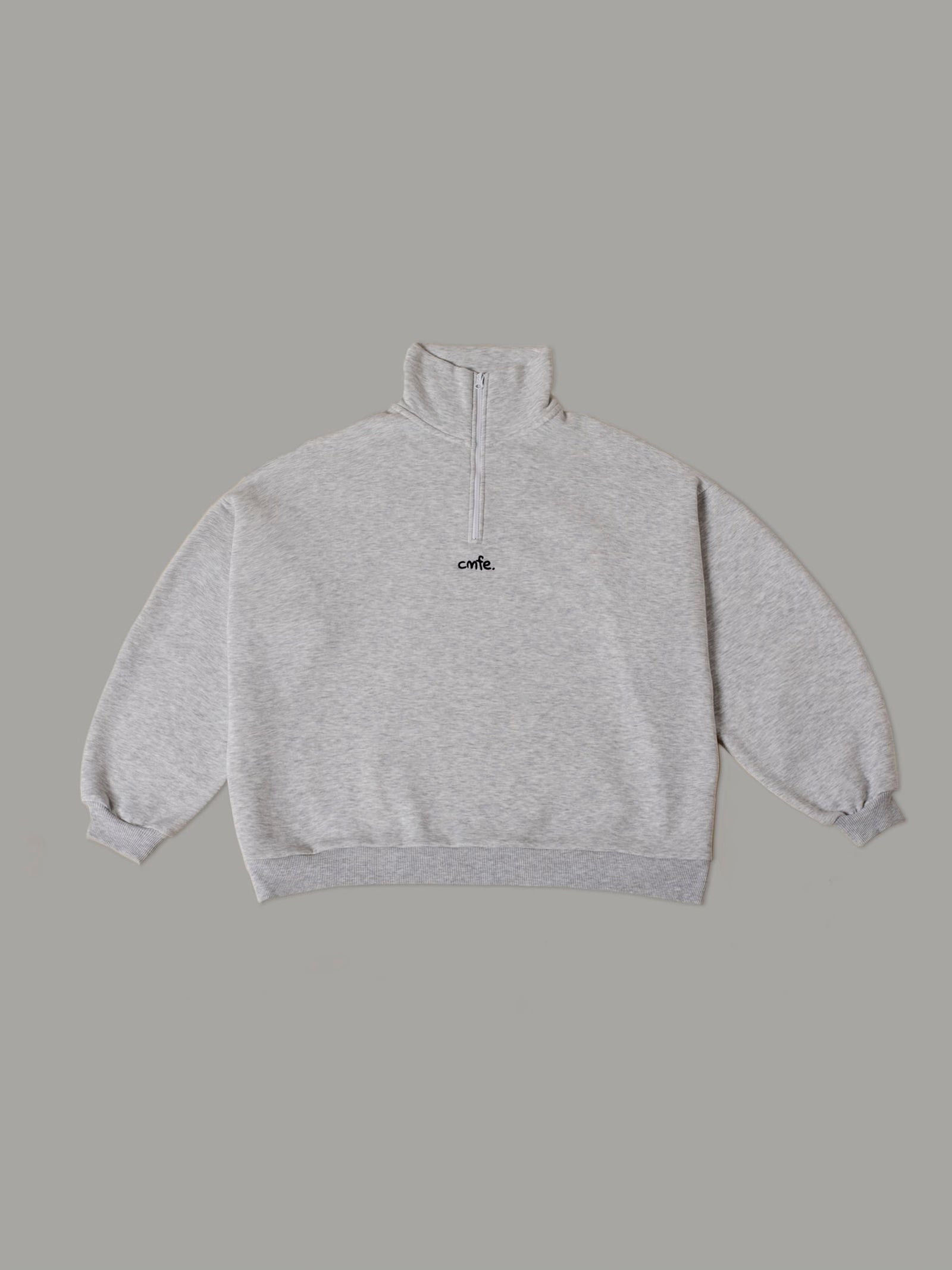 cmfe. half-zip sweatshirt - light grey