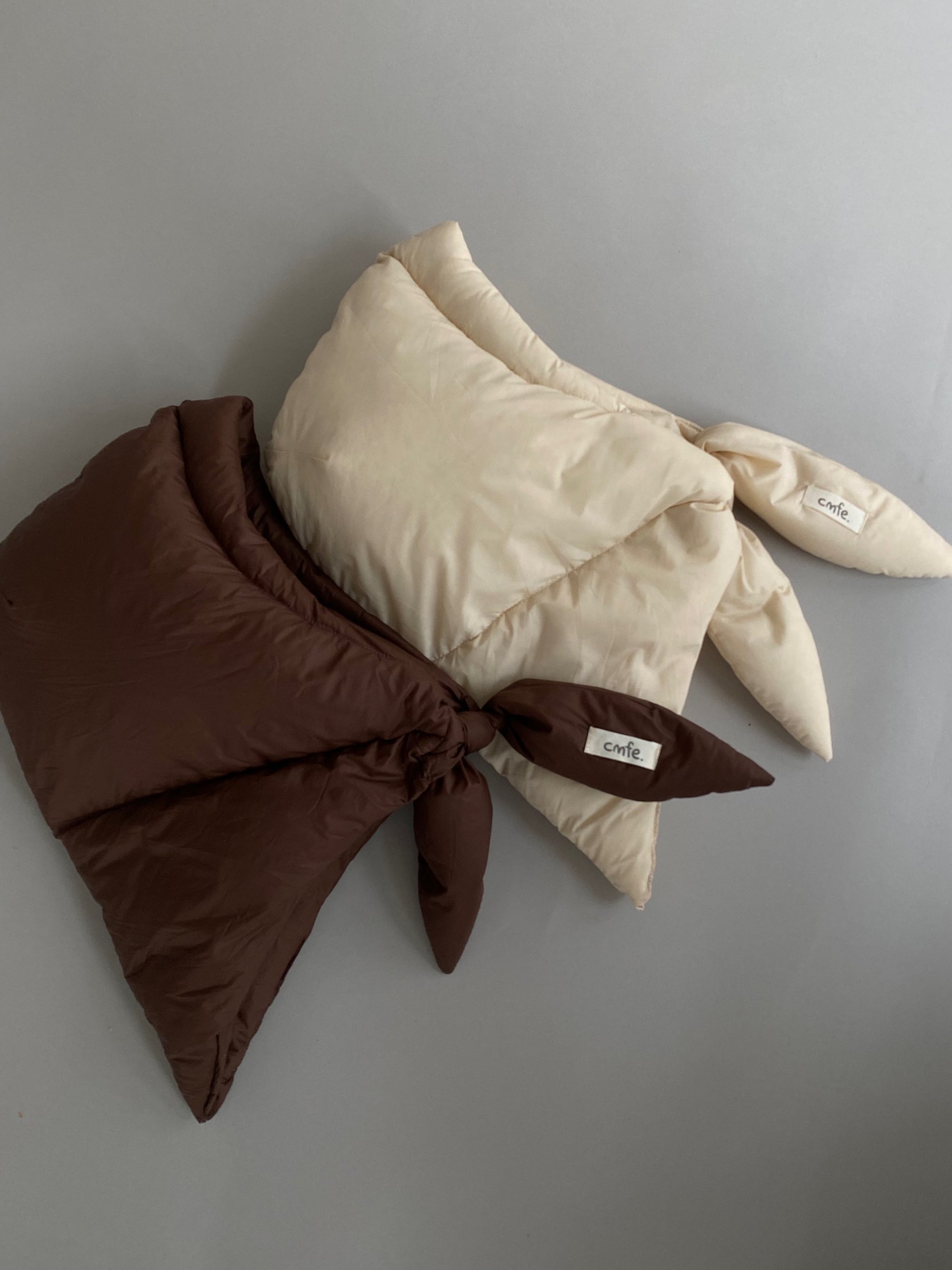 puffer babushka - brown