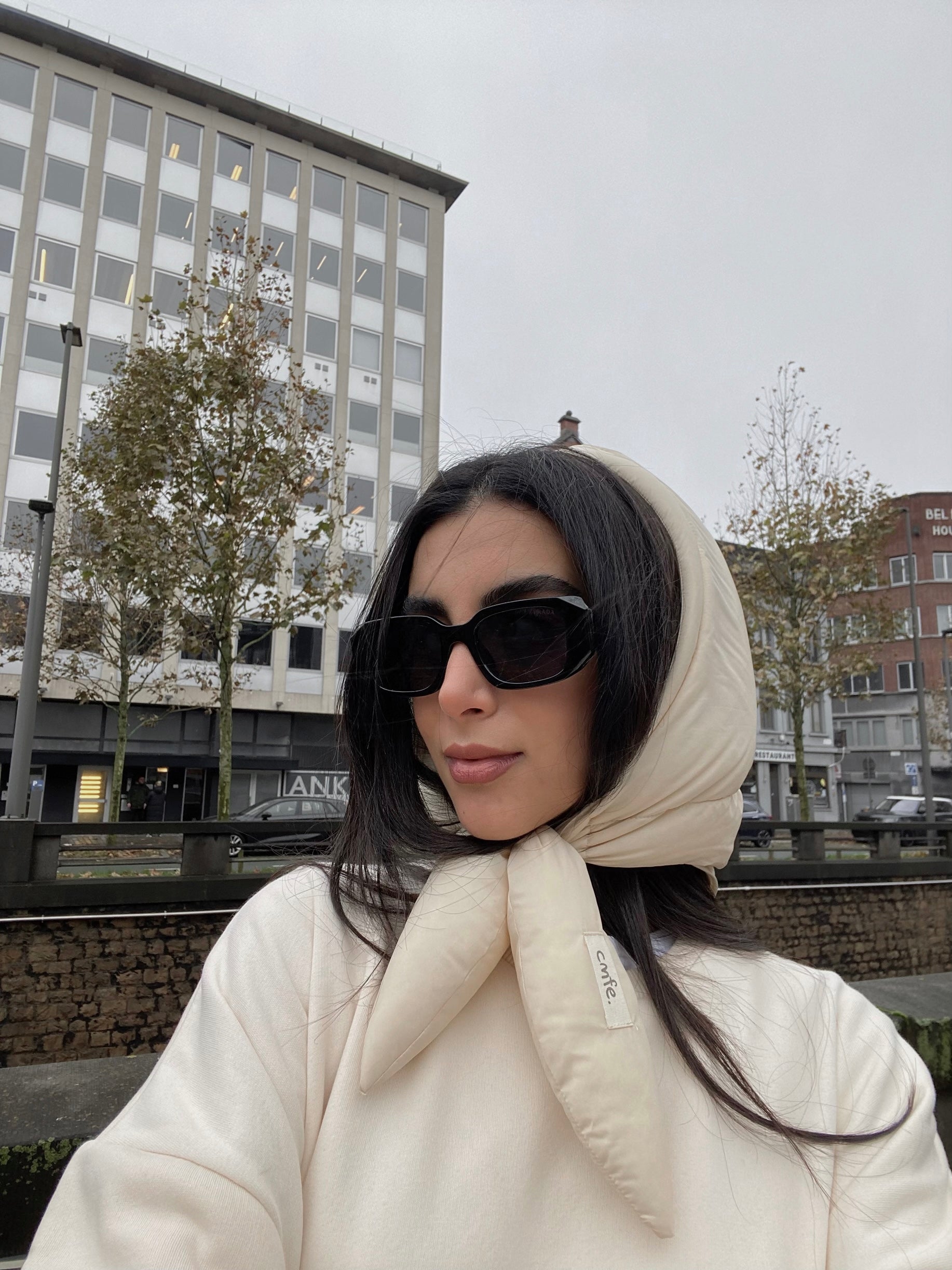puffer babushka - beige
