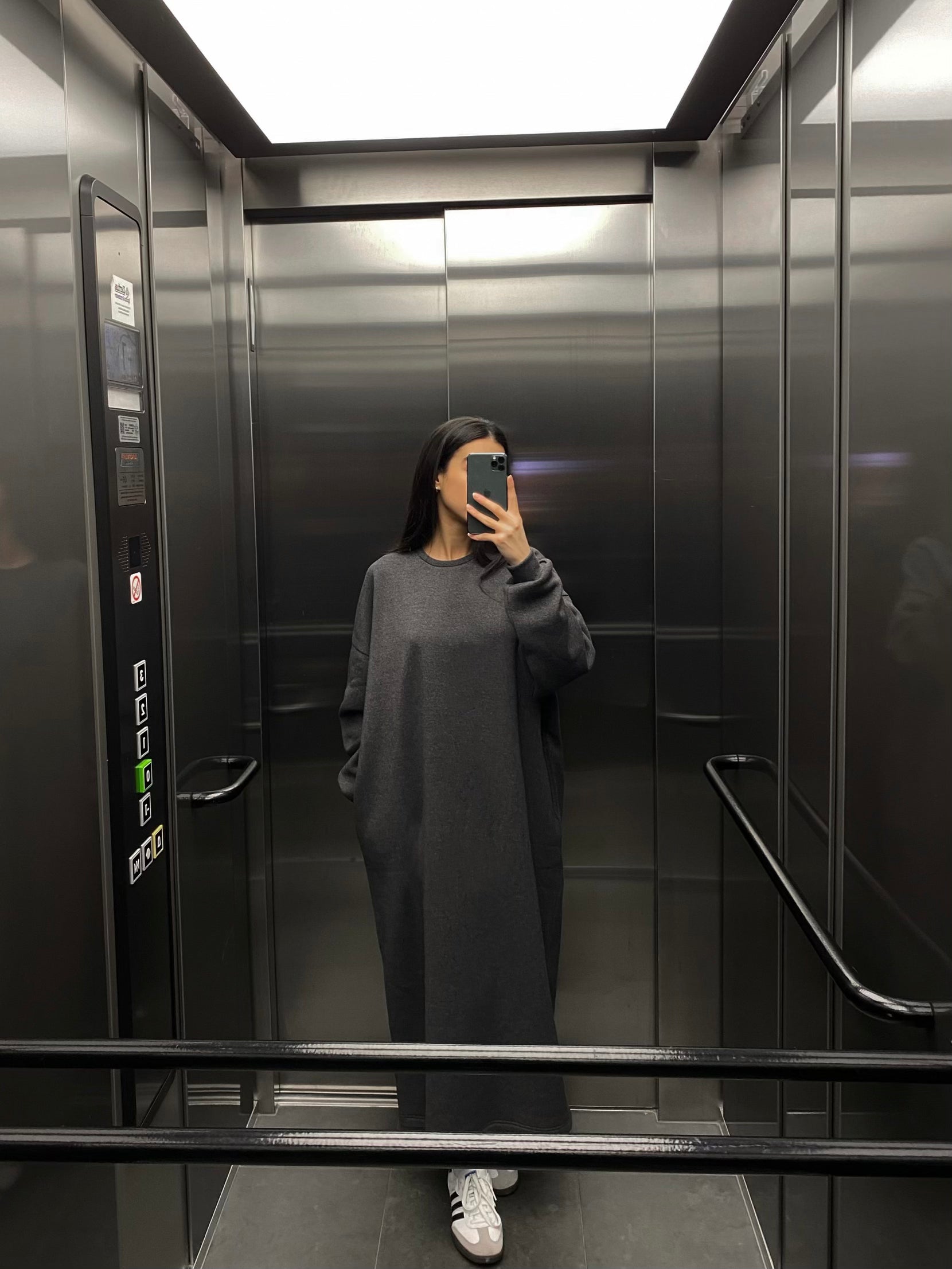 cmfe. jumper dress - dark grey