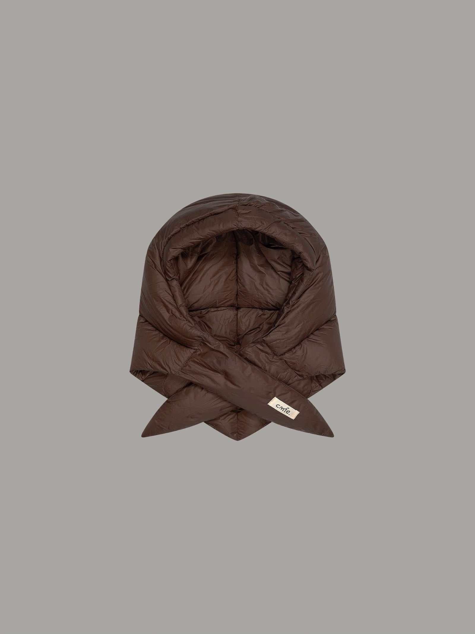 puffer babushka - brown