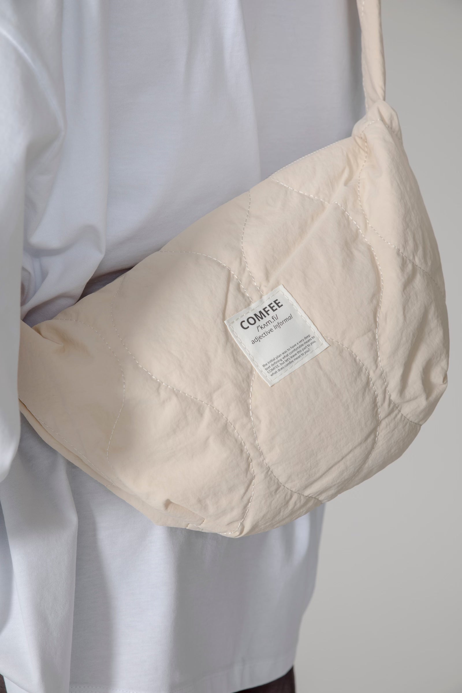 PILLOW crossbody bag - beige