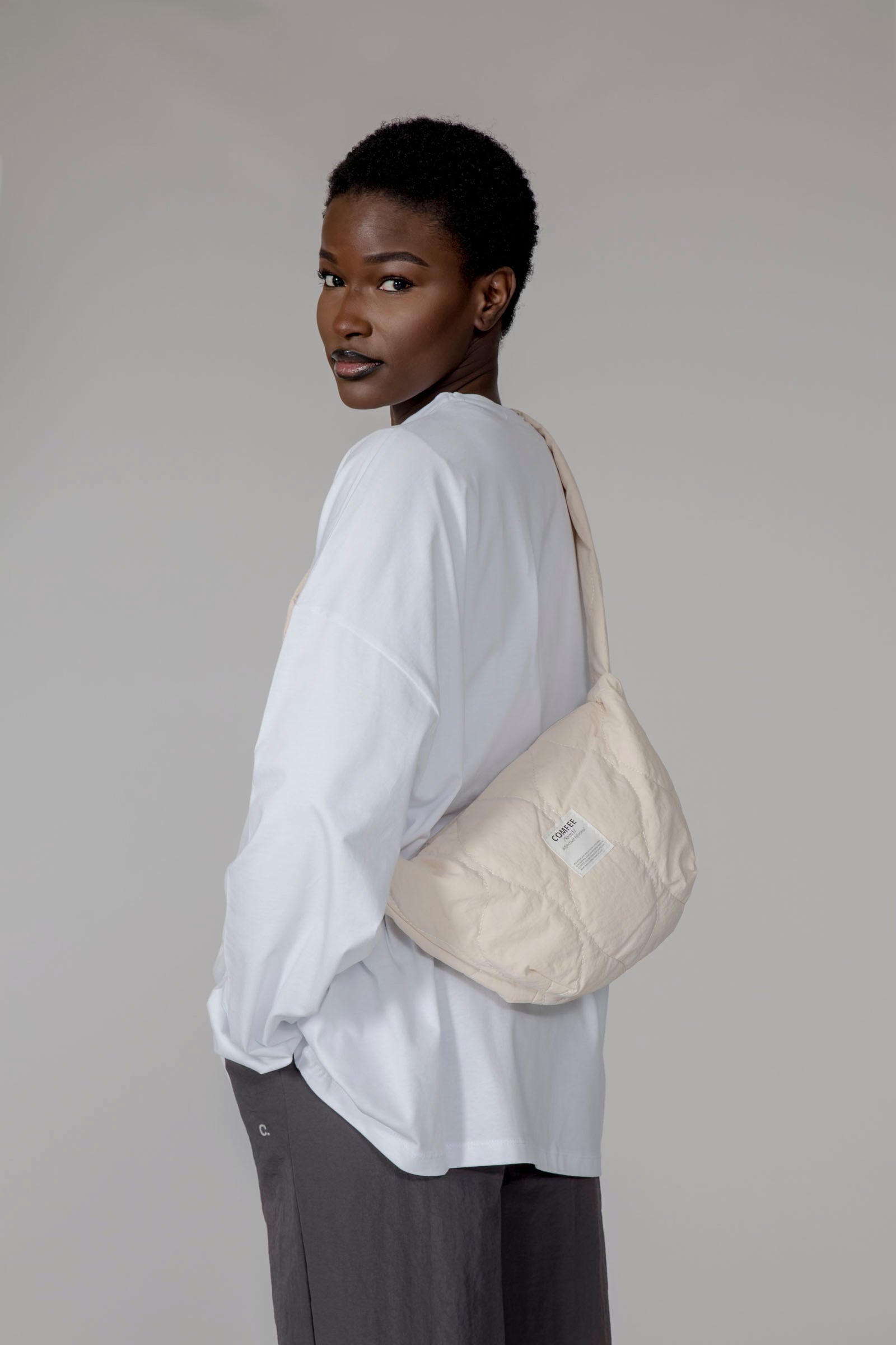 PILLOW crossbody bag - beige
