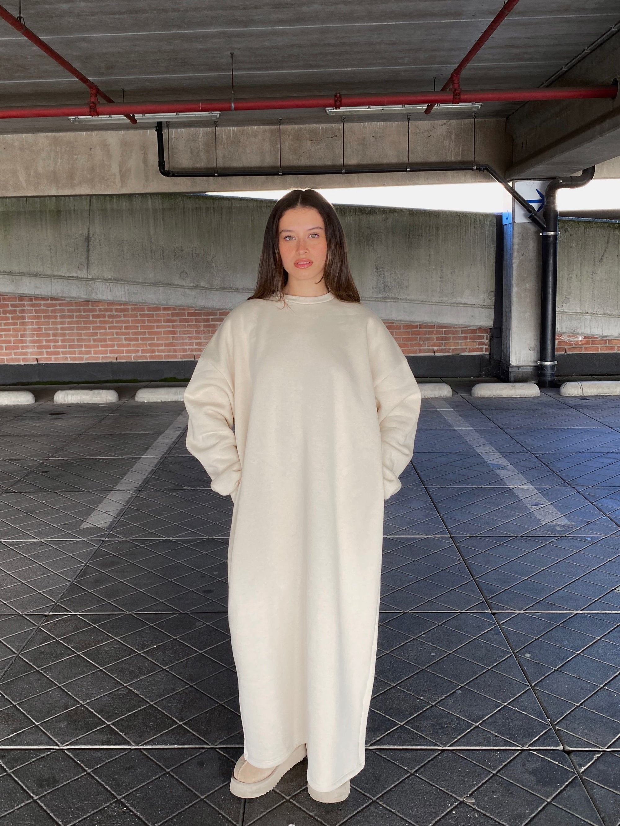 cmfe. jumper dress - oatmeal