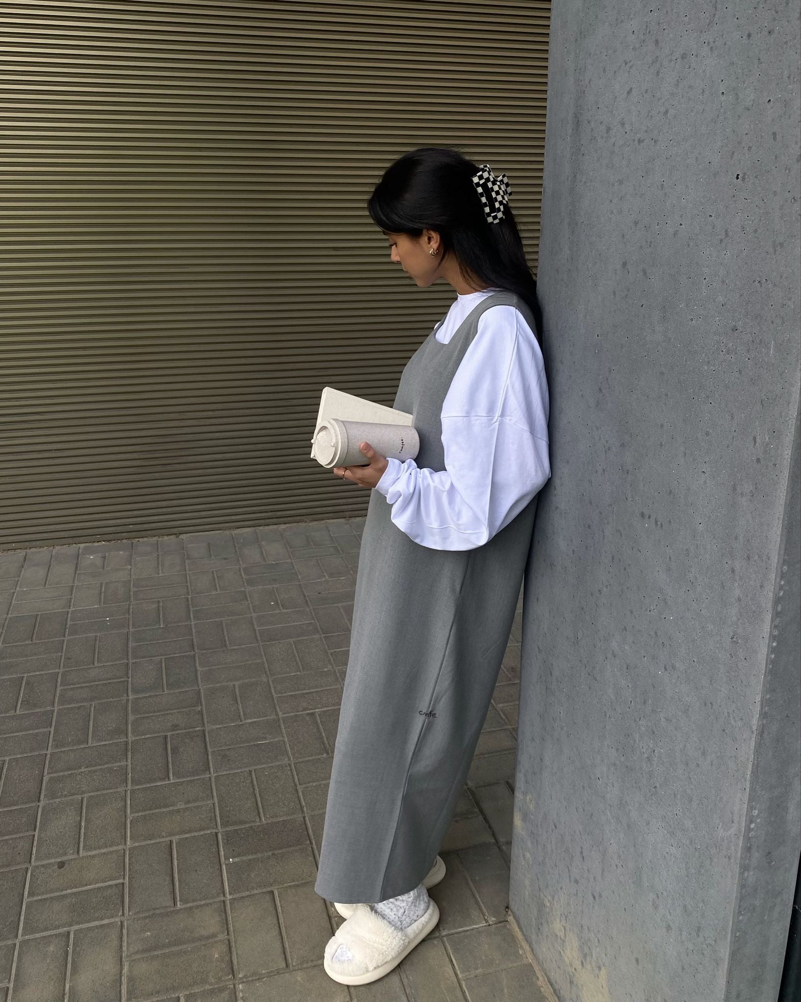 cmfe. sleeveless dress - grey