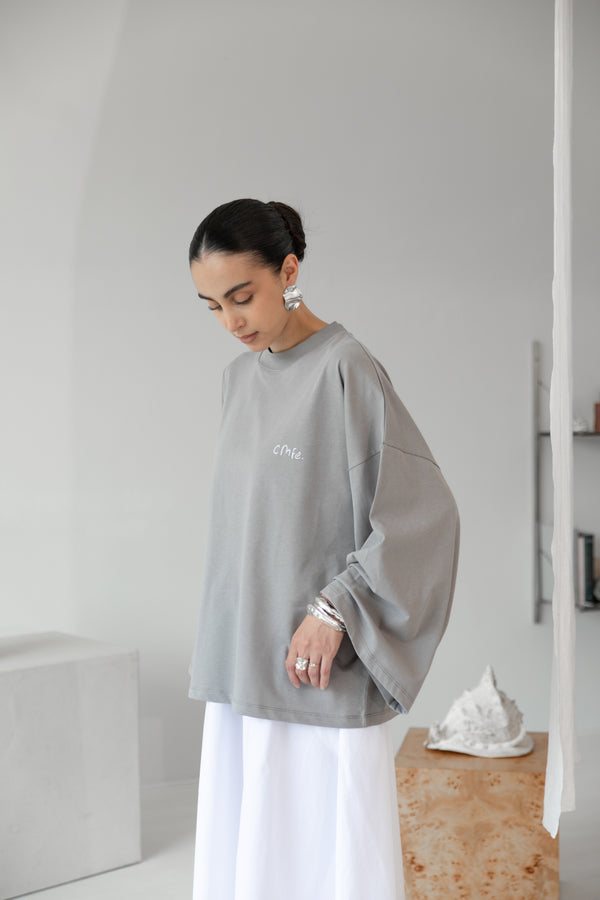 the cmfe club t-shirt - light charcoal grey