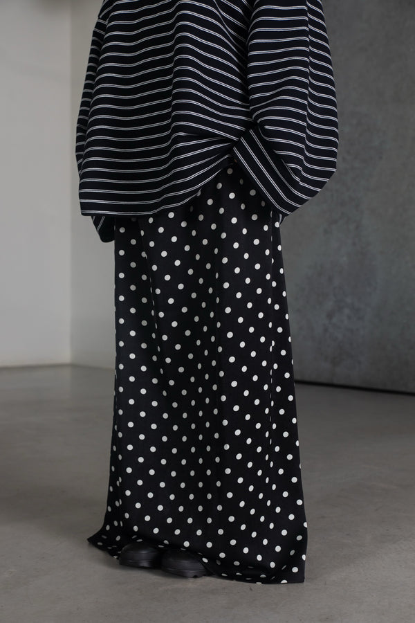 chrome polka dot skirt