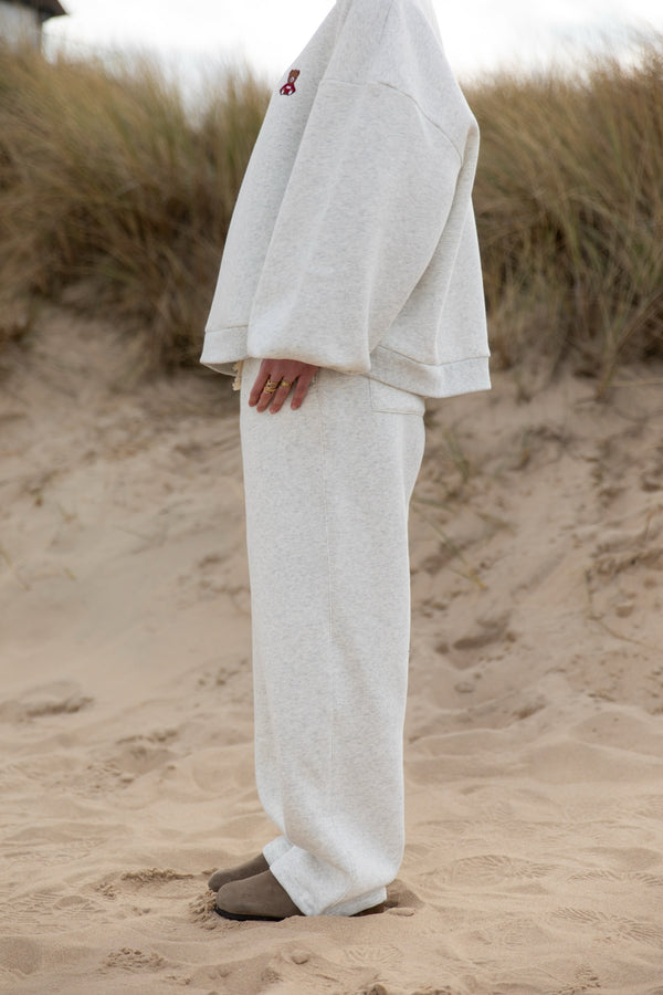 teddy bear balloon tracksuit pants - oatmeal grey