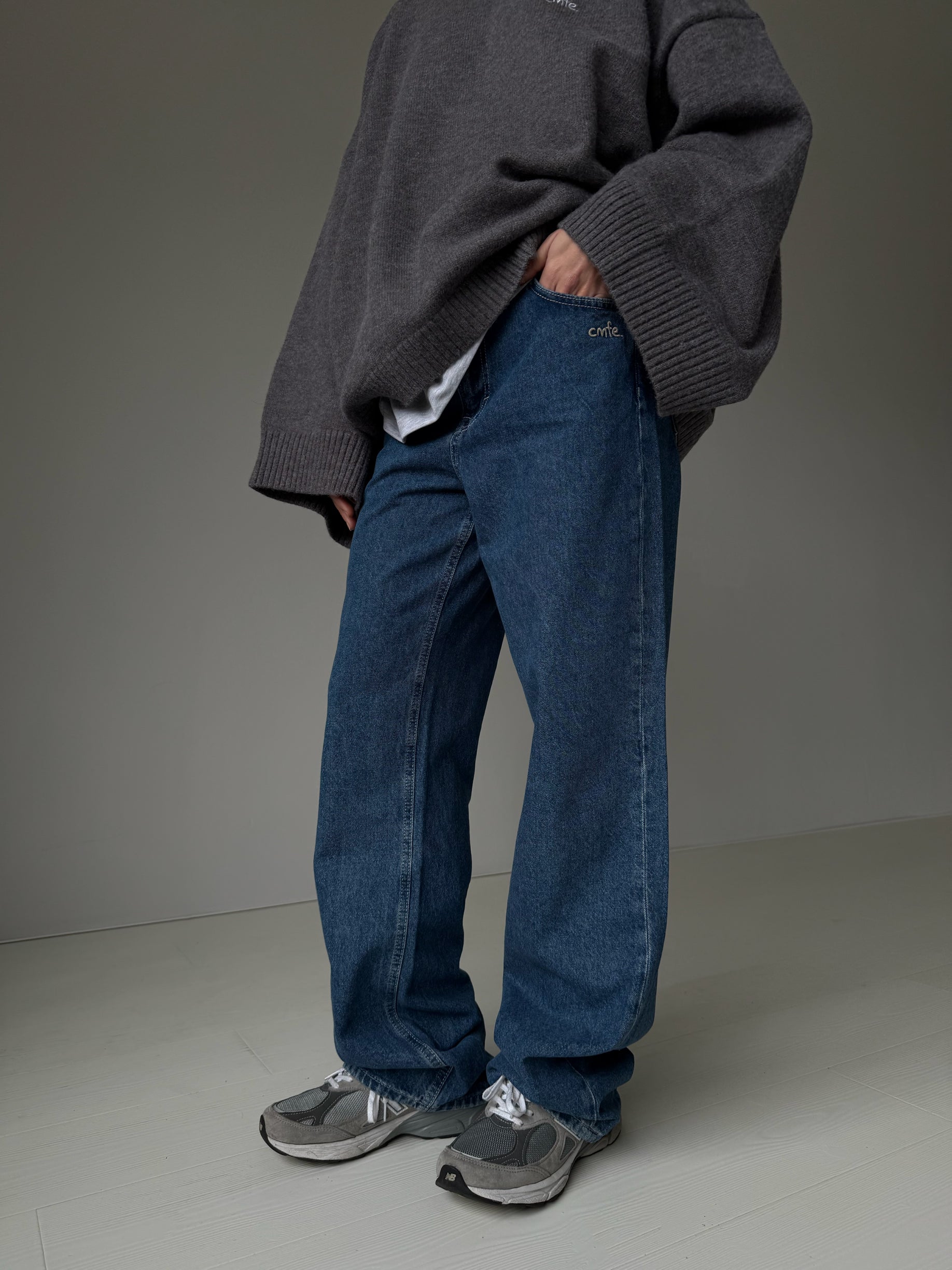 cmfe. wide jeans - blue – COMFEE.