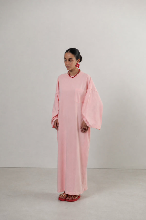 cmfe. oversized t-shirt dress - light pink