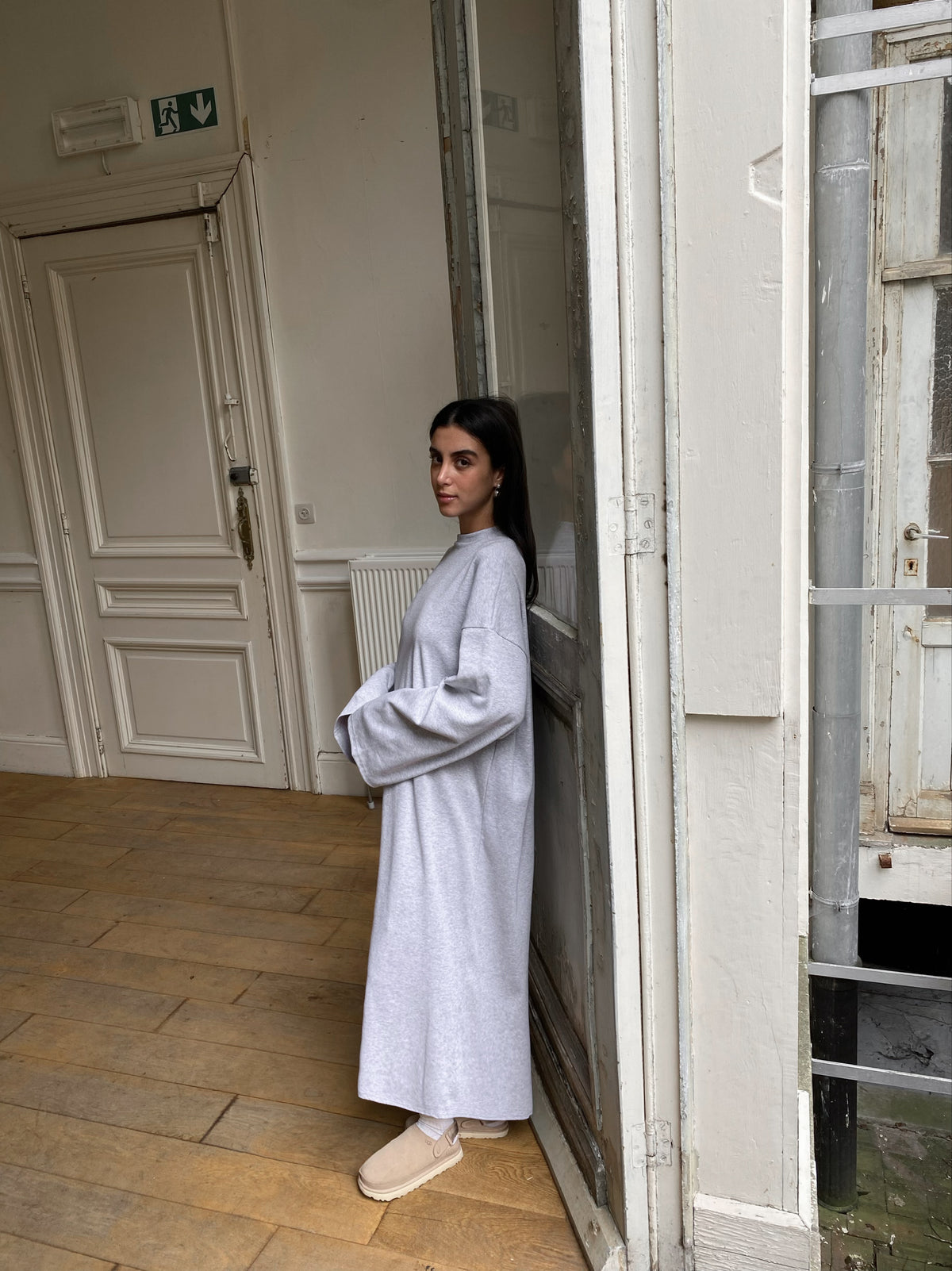 cmfe. ribbed dress - light grey – COMFEE.